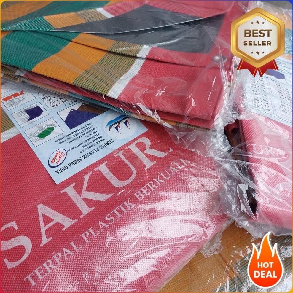 Terpal Tenda Jadi Sakura A12 Pelangi 3X5 Meter Tebal Anti Air Dan Panas