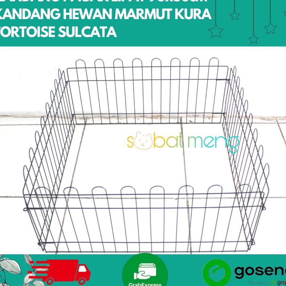 Kandang Pagar Lipat 90X30Cm | Kandang Hewan Marmut Kura Tortoise Sulcata