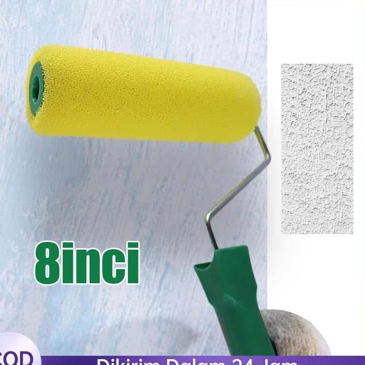 Roll Cat Tekstur Motif Kamprot Roll 8 Inch Termurah Texture Roller Paint Roll Kuas Cat Dinding Kuas 