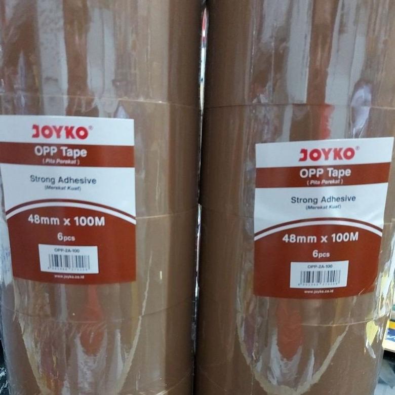 Lakban Coklat Dan Bening Merk Joyko 48Mm X 100 Meter ( Tertera Harga 6 Roll)