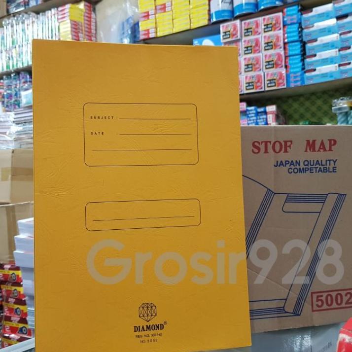 Stopmap / Map Folder Folio Diamond 5002 Kuning/Hijau/Orange (Isi 50 Lembar)