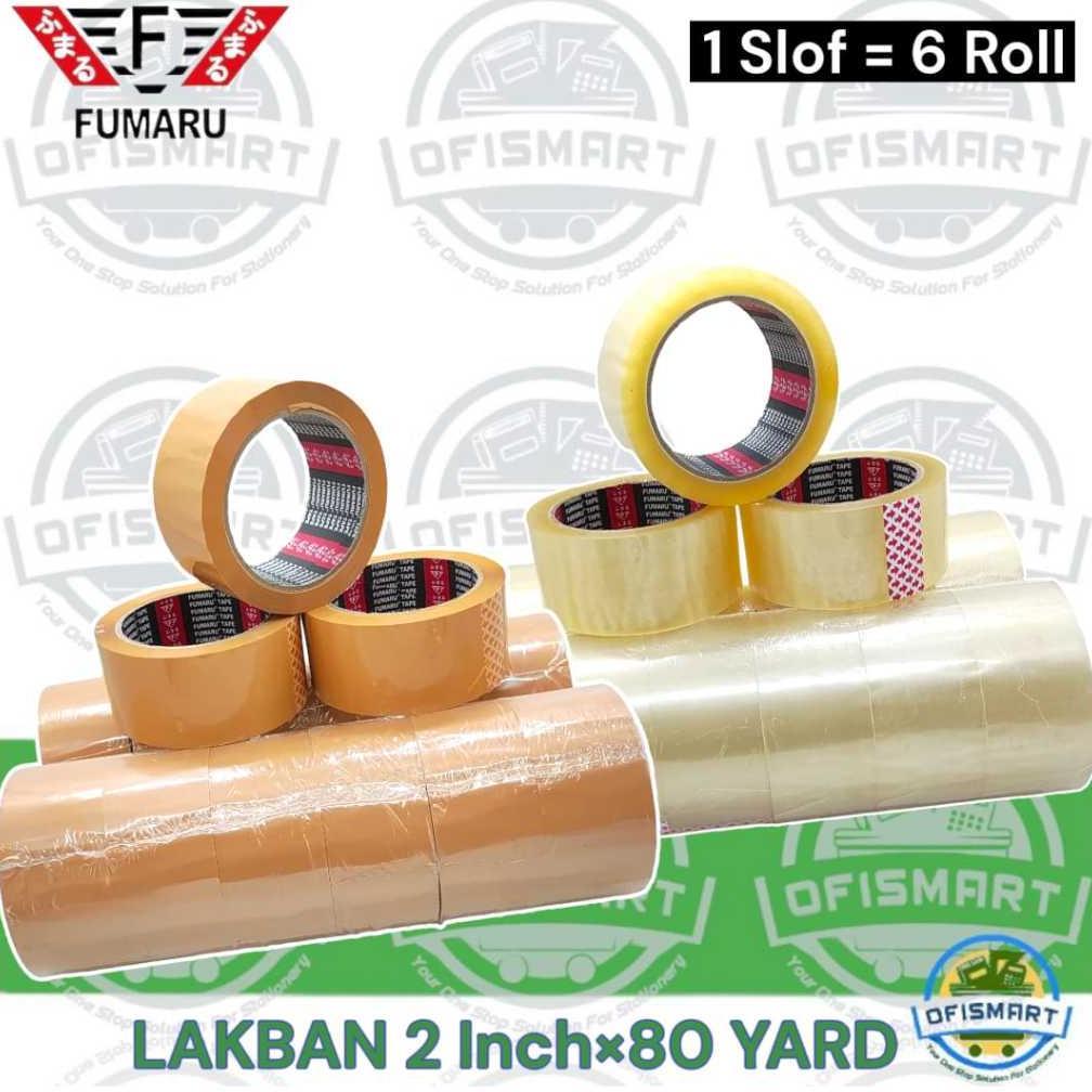 Fumaru Lakban Opp Tape Selotip 48Mm X 80 Yard | @1 Slof =6 Rol