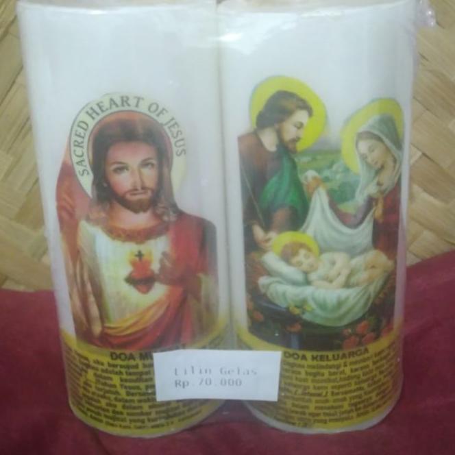 Lilin Doa - Lilin Gelas 13 Cm / Lilin Doa Katolik