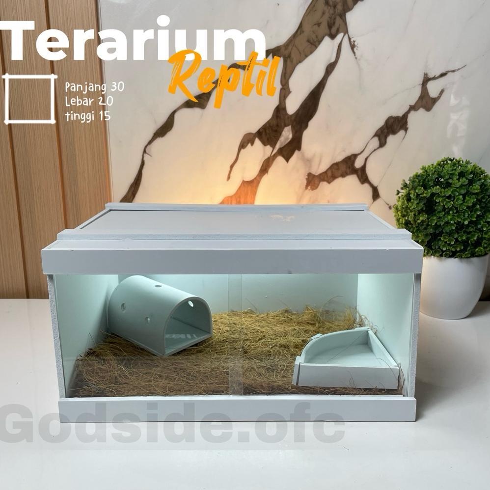 Terarium Reptile Kandang Gecko Trantula Landak Mini Baby Ular Bahan Pvc Dan Akrilik