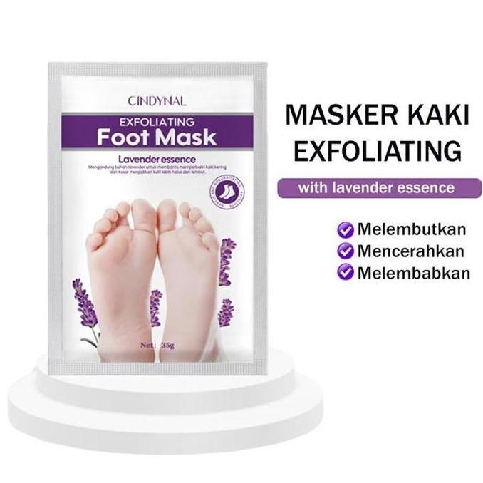 BISA COD - CINDYNAL FOOT MASK MASKER KAKI - Exfloating Mask Lavender