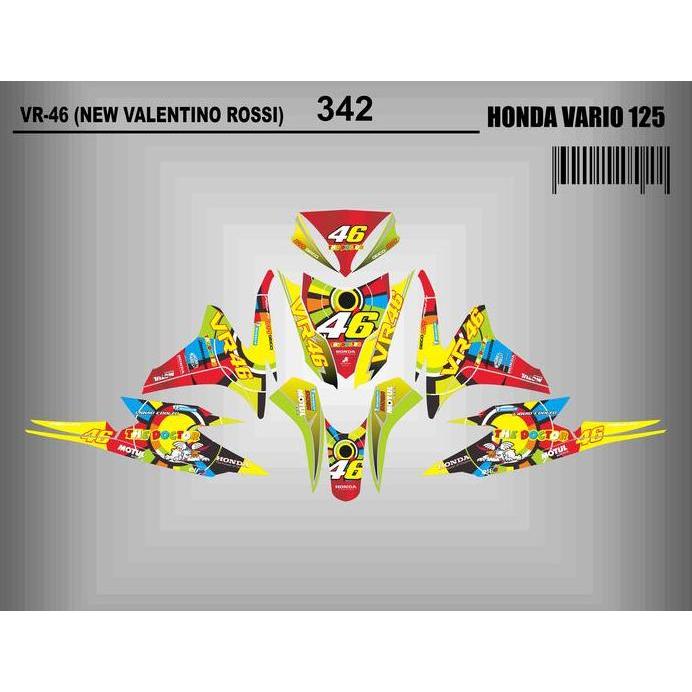 DECAL FULL BODY VARIO PGMFI "VR-46", STRIPING FULL BODY VARIO PGMFI "VR-46"