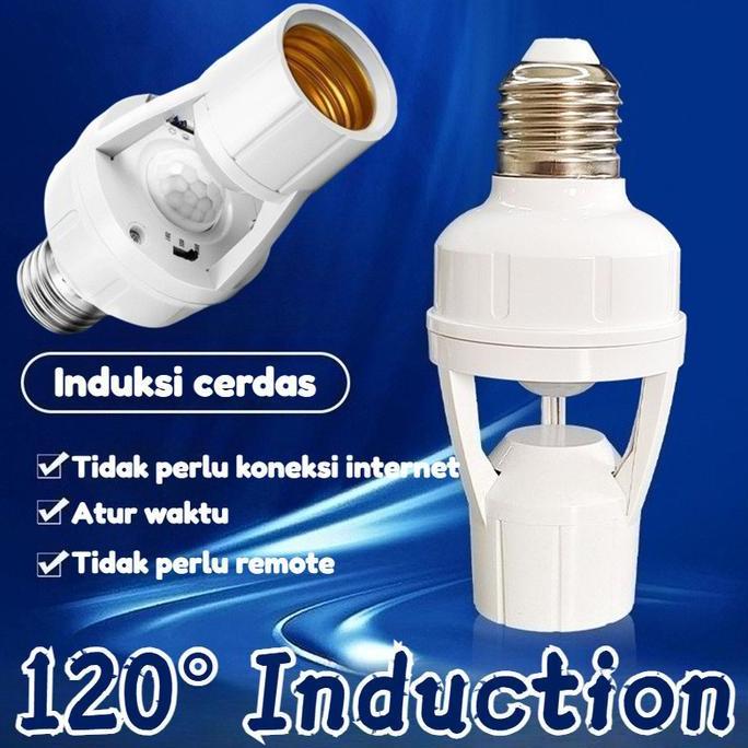 SYLVETI Fitting Lampu Bohlam /Fitting Lampu Bohlam Sensor/ Gerak Otomatis Bohlam Sensor/ Lampu Senso