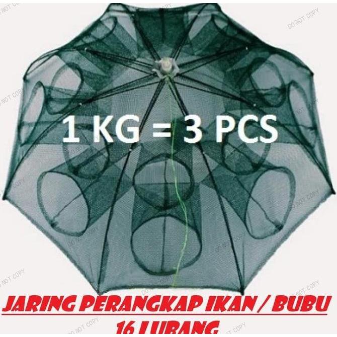 Perangkap ikan / Bubu ikan / Jaring Ikan udang Hexagonal 16 Lubang