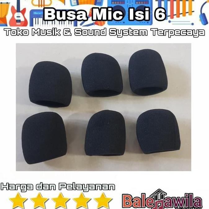 Desfya11 - Busa Mic Pop Mic Filter Pelindung Mic Microphone Tutup Mic Isi 6