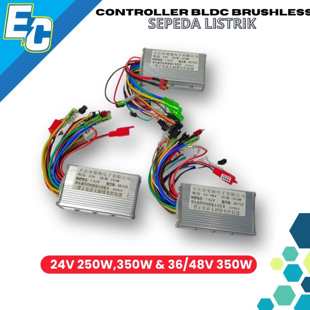 Controller BLDC 36/48V 350W & 24V 250W/350W Brushless Sepeda Listrik sparepart