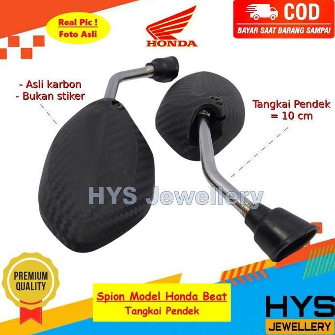 HYS Spion Karbon Variasi HONDA Model Beat Mini - Kaca Spion Sepion Aksesoris Motor Honda Beat Pop / 