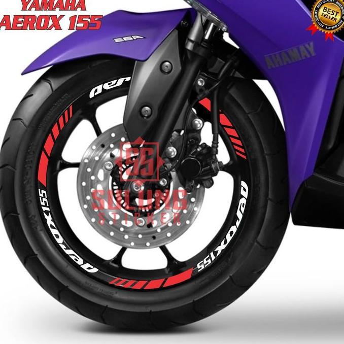 Stiker Cutting Lis Velg Motor Yamaha Aerox 155 Simple