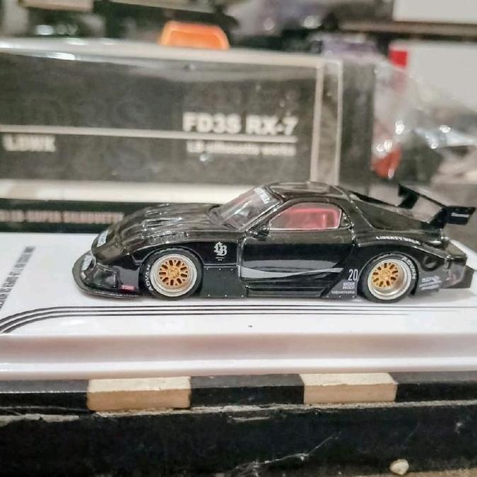 DIECAST INNO64 MAZDA RX7 RX 7 FD3S LB SUPER SILHOUTTE COCA COLA LIVERY BLACK REMOVE DECAL AG27
