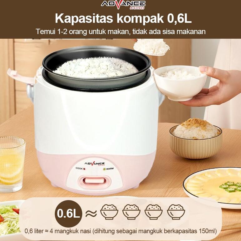 BestPromo Advance Rice Cooker Mini G-06 Magic Com Rice Cooker Low Watt Rice Cooker 0.6 Liter Magic C