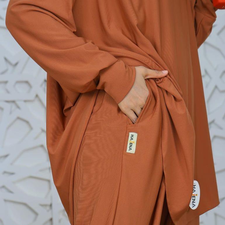 Kualitas Super Hajena ~ Bilqis Hijab Setelan Olahraga Jilbab Sport Syar'I One Set Sporty