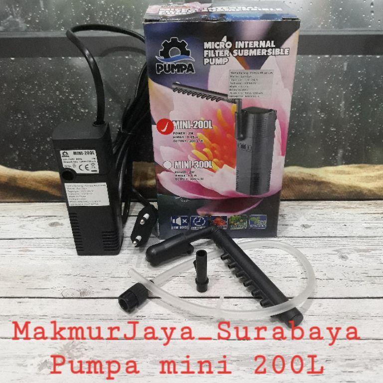 Pumpa Sunsun Internal Filter Celup Mini 200L Filter Aquarium Akuarium