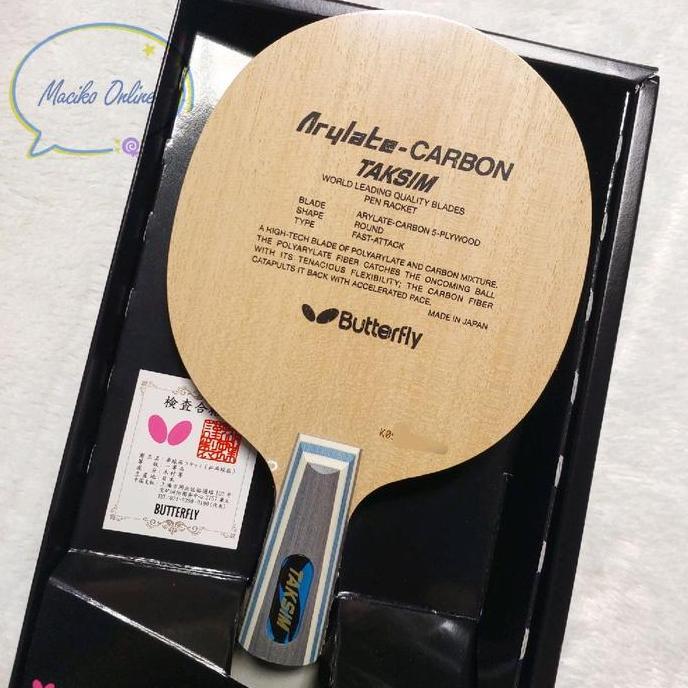 NEW Butterfly Penholder Taksim CS ~ Kayu Bet Pingpong Butterfly Taksim CS