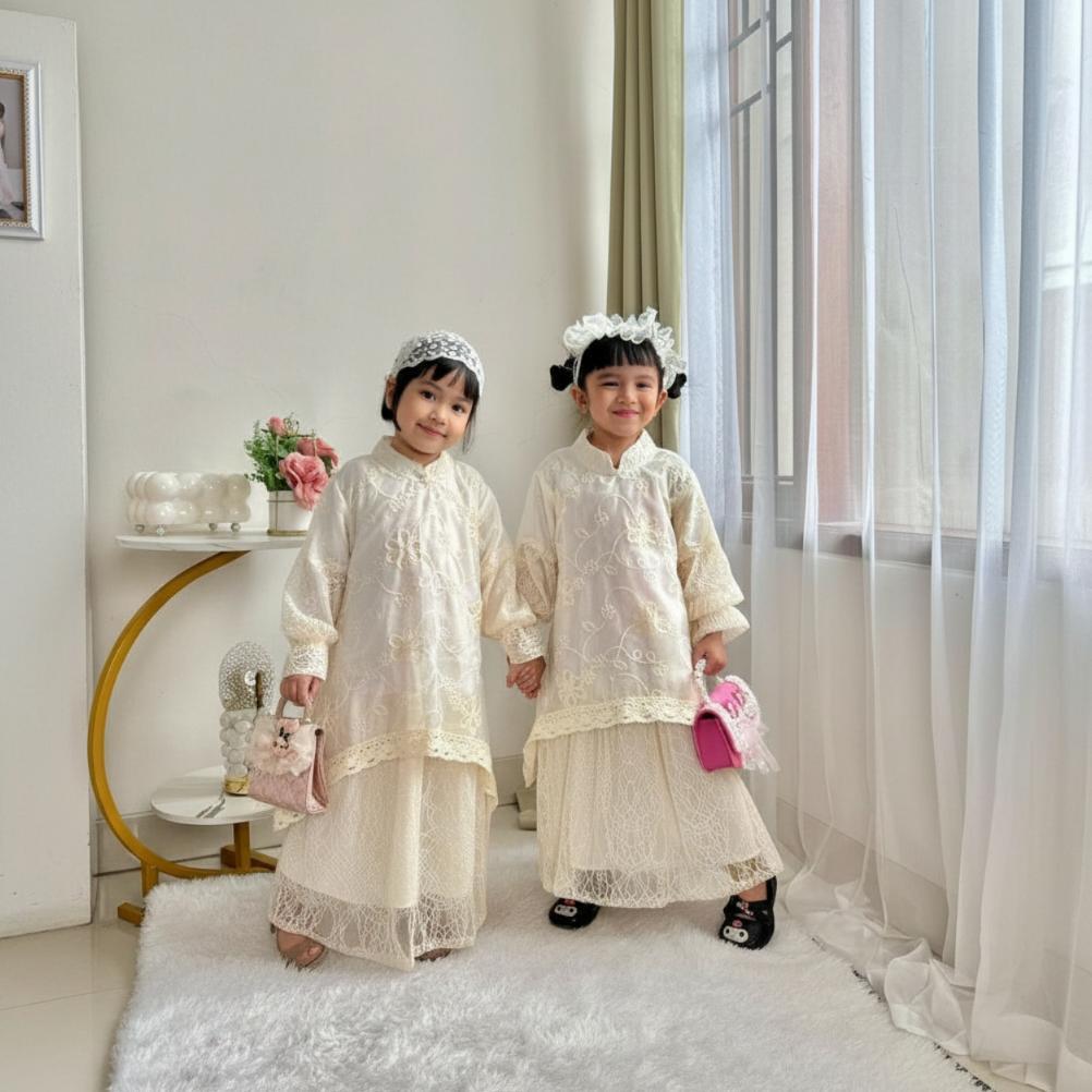 GARANSI Isabella Gamis Bini Orang Long Dress Malaysia Anak Perempuan 2026 Free Belt Bahan Fairy Crep