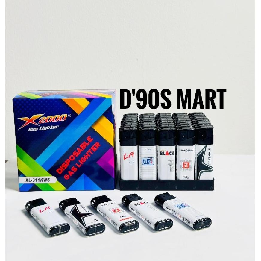 Korek Api Gas Magnet X2000 311 Putih Isi 50 Pcs