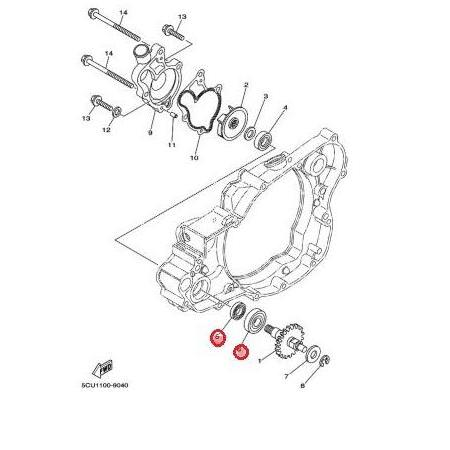 SEAL SIL WATER PUMP MECHANICAL POMPA AIR RADIATOR BEARING YAMAHA YZ250X YZ250 X YZ 250X 250-X