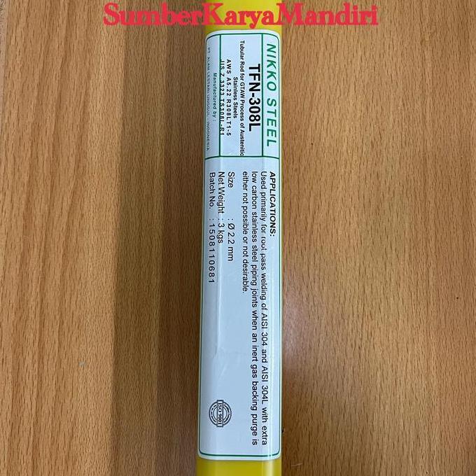 Ready Kawat Las Argon Stainless Steel Nikko Steel TFN-308L 2.2MM / Kawat Las Argon Stainless Steel N