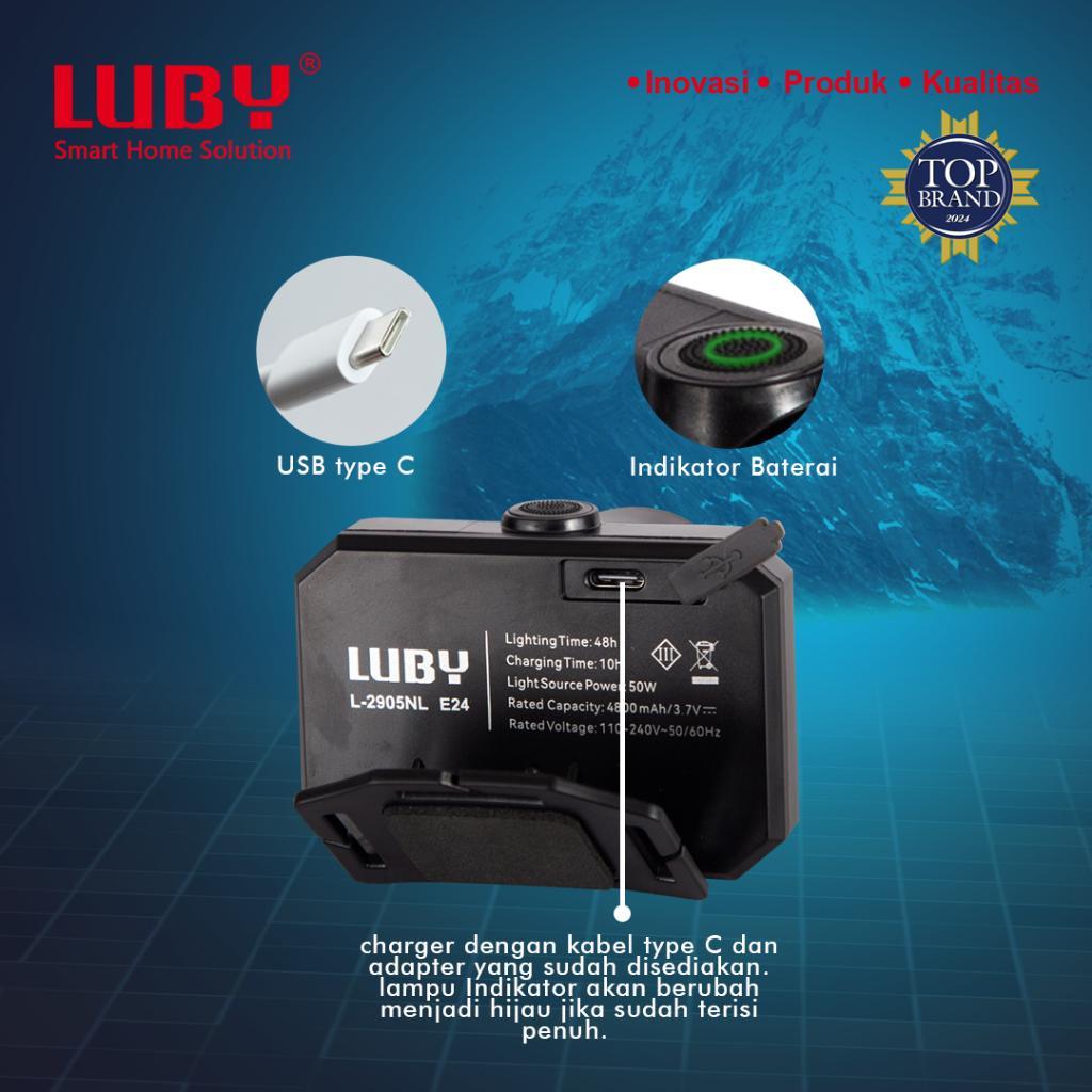 Luby Headlamp Senter Kepala Zoom In Zoom Out Perbesar Perkecil 50 Watt L 2905