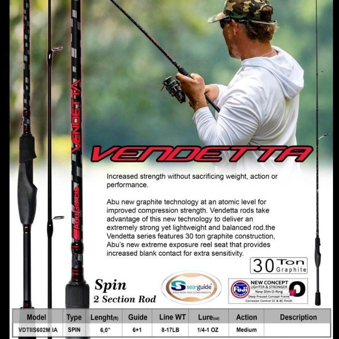 joran abu garcia vendetta II 602 M spinning 180 cm carbon
