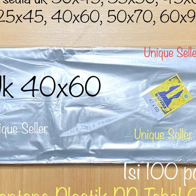 [Isi100] Plastik Laundry Gapura 40X60 Tebal 02 / Kantong Plastik Pp Uk 40 X 60 X 02 / Plastik Opp Ti