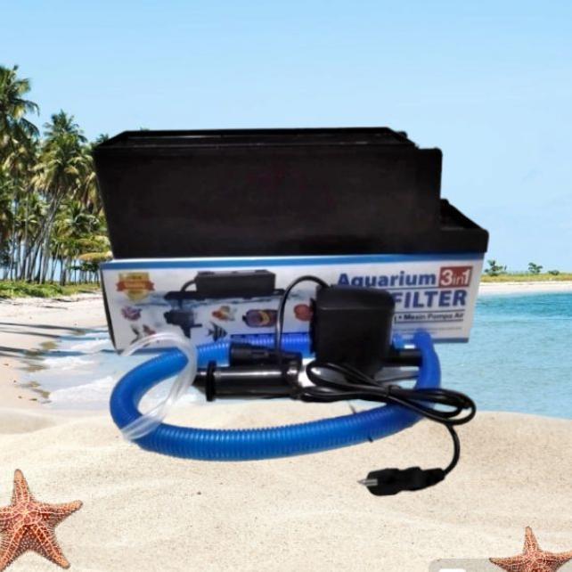 Filter Pompa Komplit Top Filter Box Aquarium 3 In 1 Roston Sp 1200