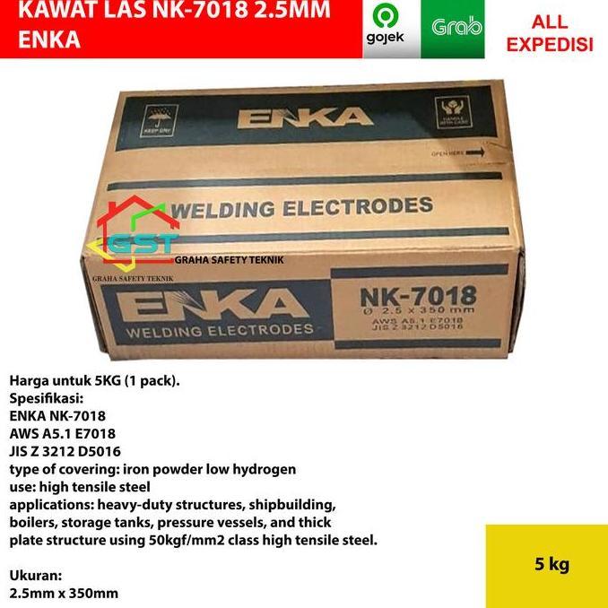 kawat las nk 7018 2,5mm aws 7018 NIKKOSTEEL ENKA welding electodes 2.5