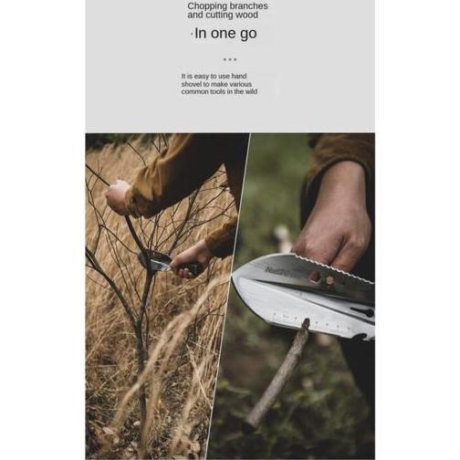 Hand shovel naturehike NH20GJ001 sekop stainless multifungsi survival