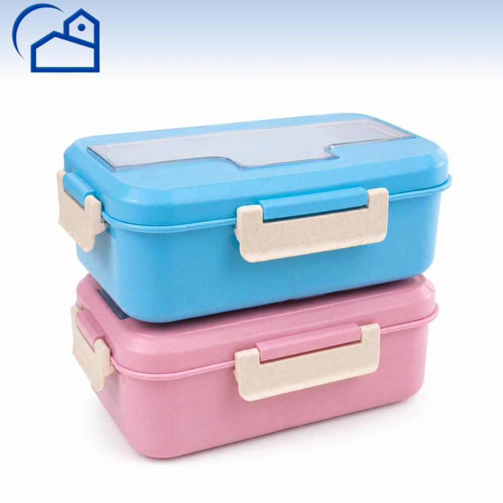 HOT PRODUCT HOMESTATION - GROSIR Lunch Box Set Kotak Makan Bekal 1L Free Sendok Garpu Set 31003 NO B