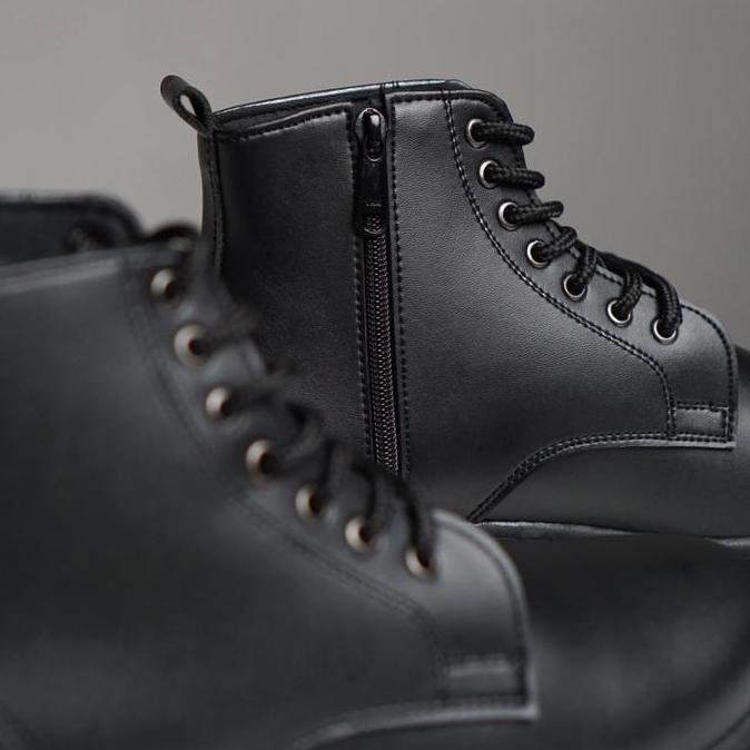 Sepatu Boots Kulit Pria Oxwalker NATHAN Hitam Shoes Black Pantofel
