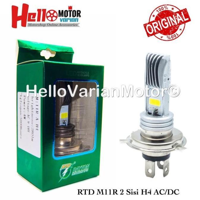 Lampu Utama Headlamp LED 2 Sisi RTD M11R H4 AC/DC