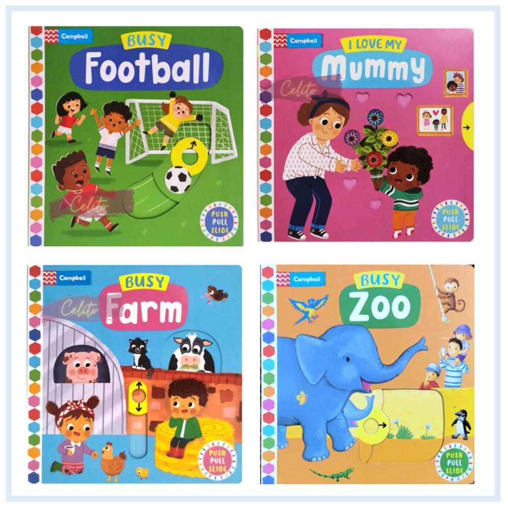 [CELITO] CAMPBELL BUSY BOOK PUSH PULL SLIDE / CAMPBELL HARD COVER / BUKU CAMPBELL ANAK MURAH