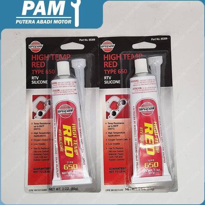 restyreyn- Lem Silicone Red Versachem Merah ukuran Besar 85 Gram- Lem Silicon Red Diskon