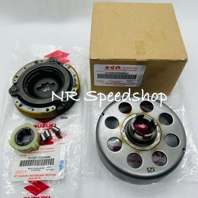Grosir Lonceng Mangkok Ganda + Cage +  Kampas Ganda Assy Suzuki Smash 110 Lama Smash New Smash Titan