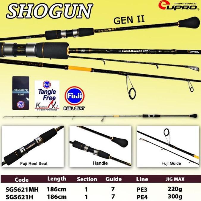 JORAN PANCING EUPRO SHOGUN GEN II SPINNING & OVERHEAD CARBON HOLLOW HELIX CONSTRUCTION FULL FUJI | J