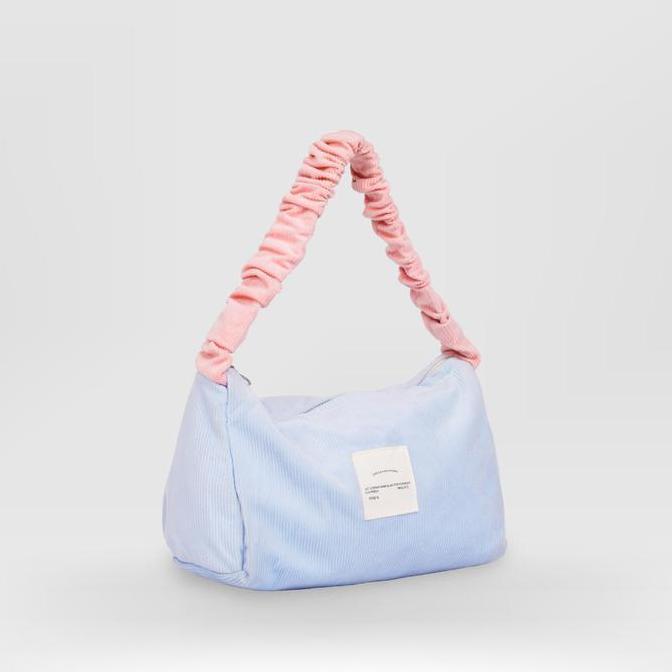 Cou- Prisa Tas Selempang Bahu Kecil Slingbag Corduroy N Pink Pillow Mini Bag Nita Remaja Import Cute