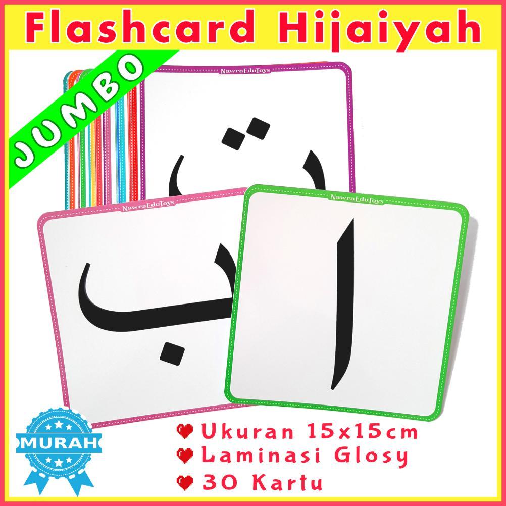 FLASHCARD JUMBO HIJAIYAH UKURAN BESAR, KARTU PINTAR BELAJAR HURUF HIJAIYAH JUMBO, FLASH CARD HIJAIYA