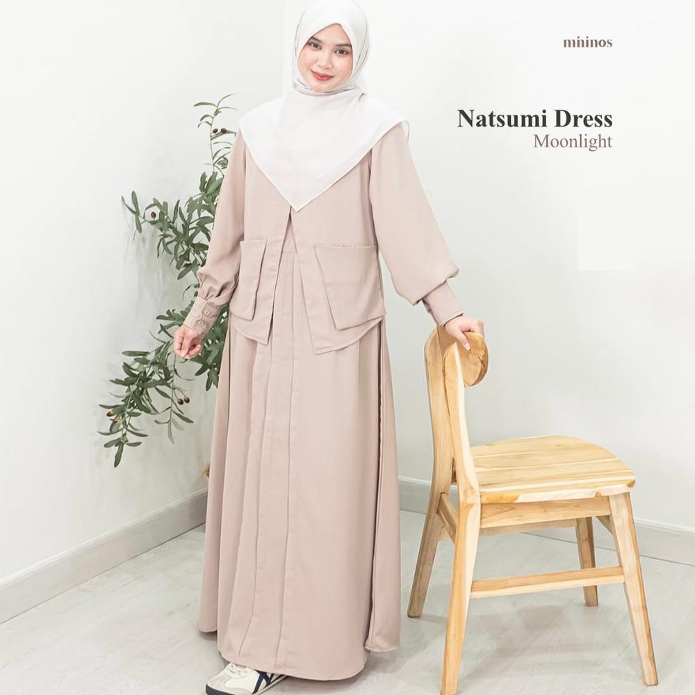 Ready Stock Mininos Natsumi Dress Muslimah Gamis Hijab Syari