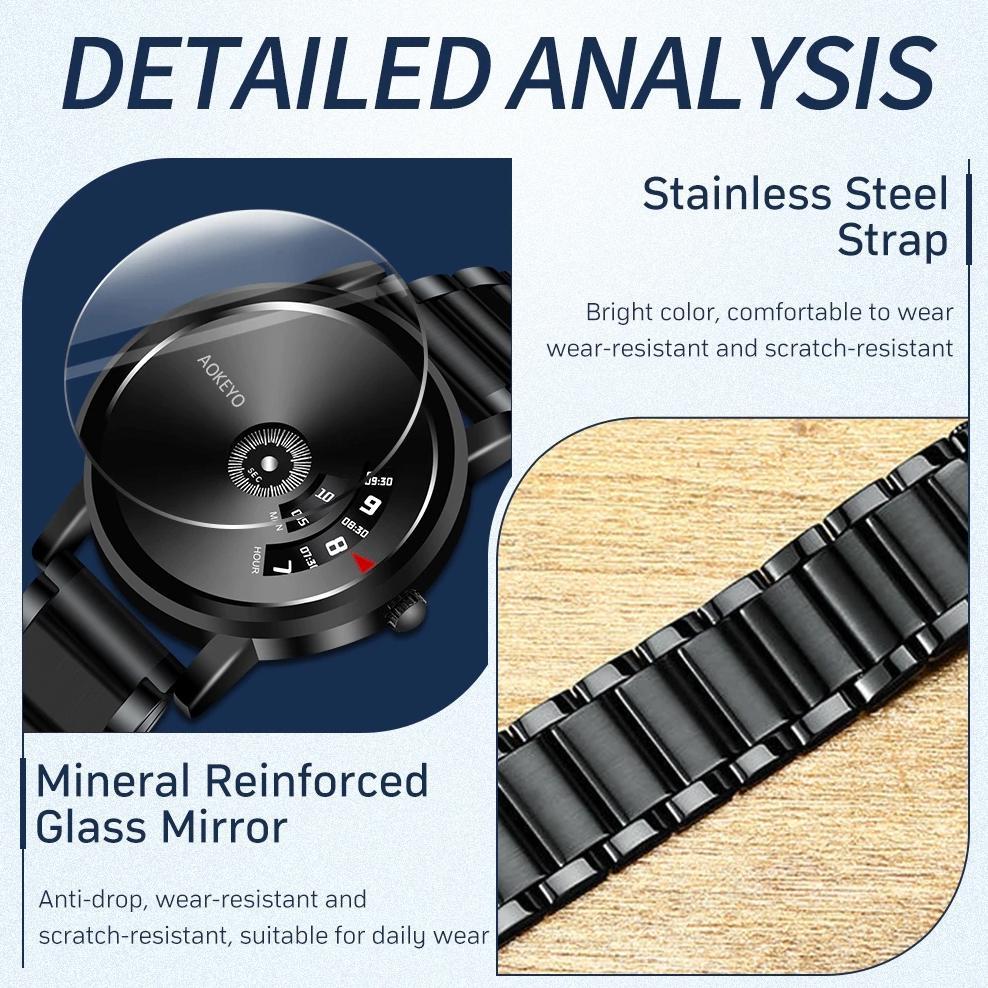TERMURAH Aokeyo S230 Jam Tangan Pria Anti Air ORI Luxury Bisnis Jam Tangan Pria Stainless Steel Jam 