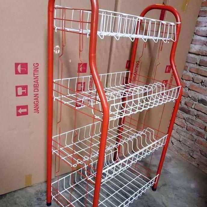 Sanec Rak Piring Melia Master/Sanec Susun 4 Besi Anti Karat