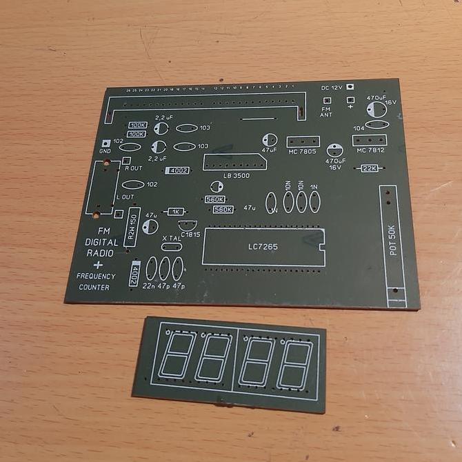 PCB TUNER BLOCK FM MITSUMI FAE347 FAE 347 & COUNTER DISPLAY FM 4 DIGIT BBM27