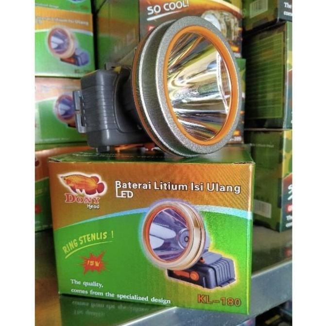 Senter Kepala DONY KL-180 Cahaya Kuning 15 Watt