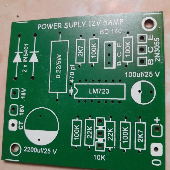 PCB VARIABLE ADJUSTABLE VOLTAGE REGULATOR LM723 LM 723 5 AMPERE BBM27