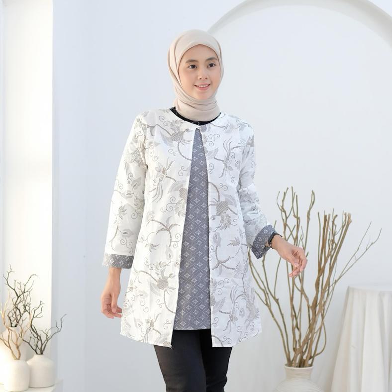 HOT DEALS TUNIK BATIK BOLERO LENGAN PANJANG ATASAN BATIK WANITA BOLERO TERBARU