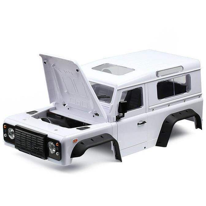 INJORA D90 HARD BODYSHELL LAND ROVER DEFENDER 275MM RC CRAWLER WHITE IM27