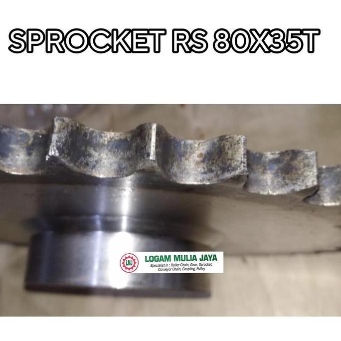 SPROCKET RS 80 SINGLE GI 35 SPROCKET RS 80X35T GEAR GIR RS 80X35T RS