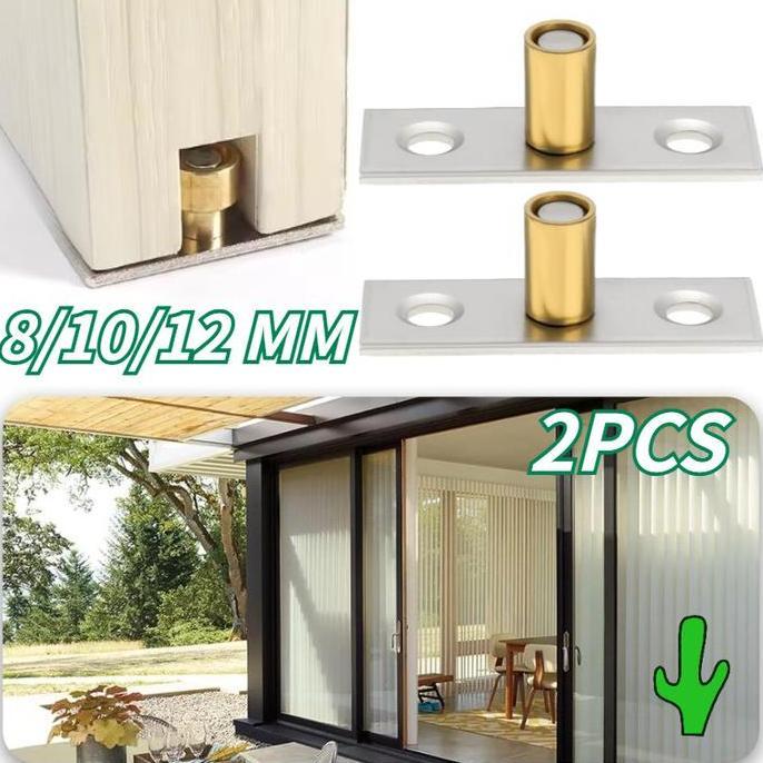 Baru- 1Set/2Pcs Roda Bawah Pintu Sliding 8/10/12 Mm Penahan Pintu Geser Sliding Guide / Sliding Bawa